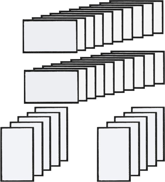 15 stuks sublimatiepatches - opstrijkbare blanco patches