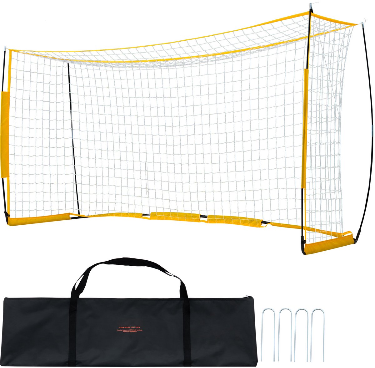 Draagbaar Voetbaldoel, 12 X 6 Voet, All-Weather Trainingsnet voor Kinderen En Volwassenen