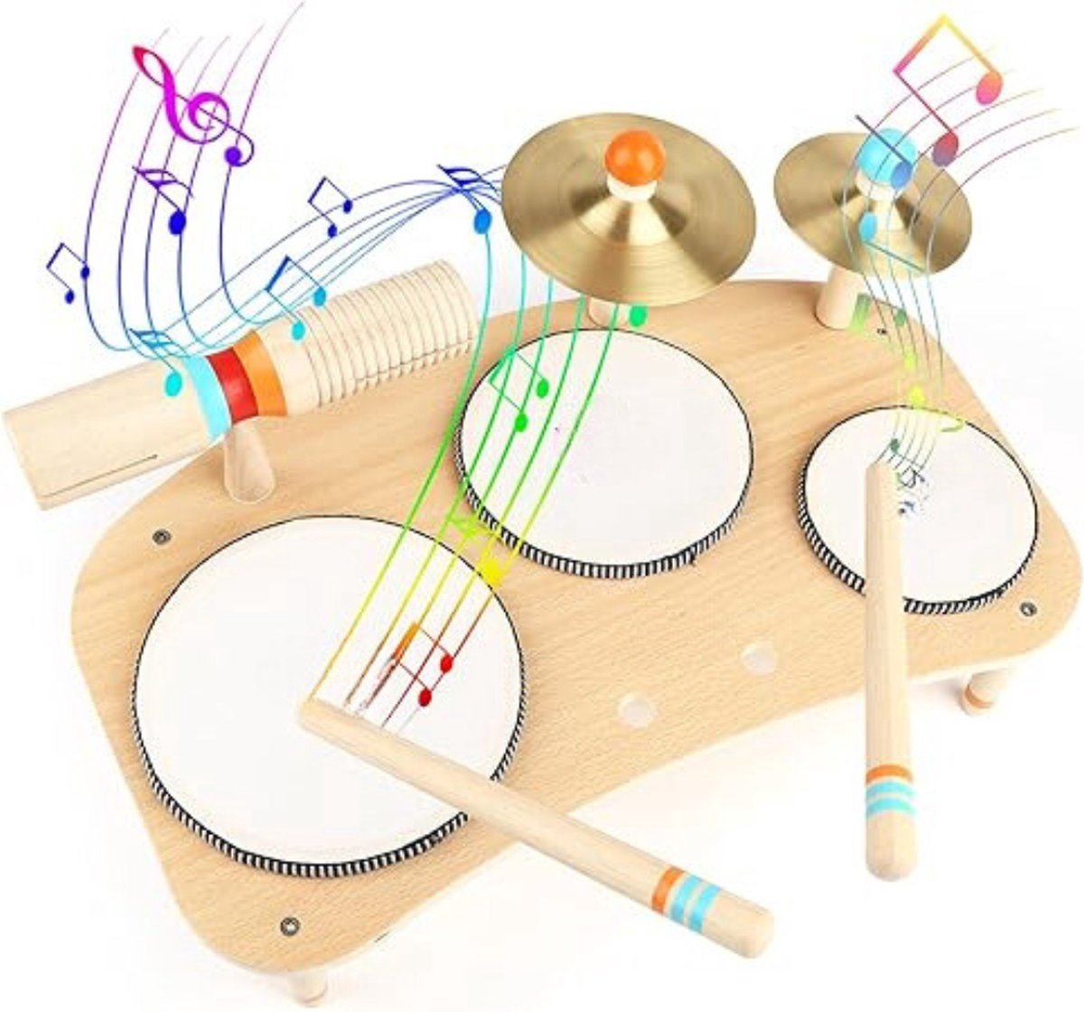 Thuys – Drumstel Voor Kinderen – Kinder Drumstel – Speelgoed – 26 x 6 x 42cm – Natuurlijk