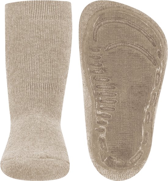 Gebreide beige melange sok met antislipzool, van het merk Ewers. Maat 39-42.