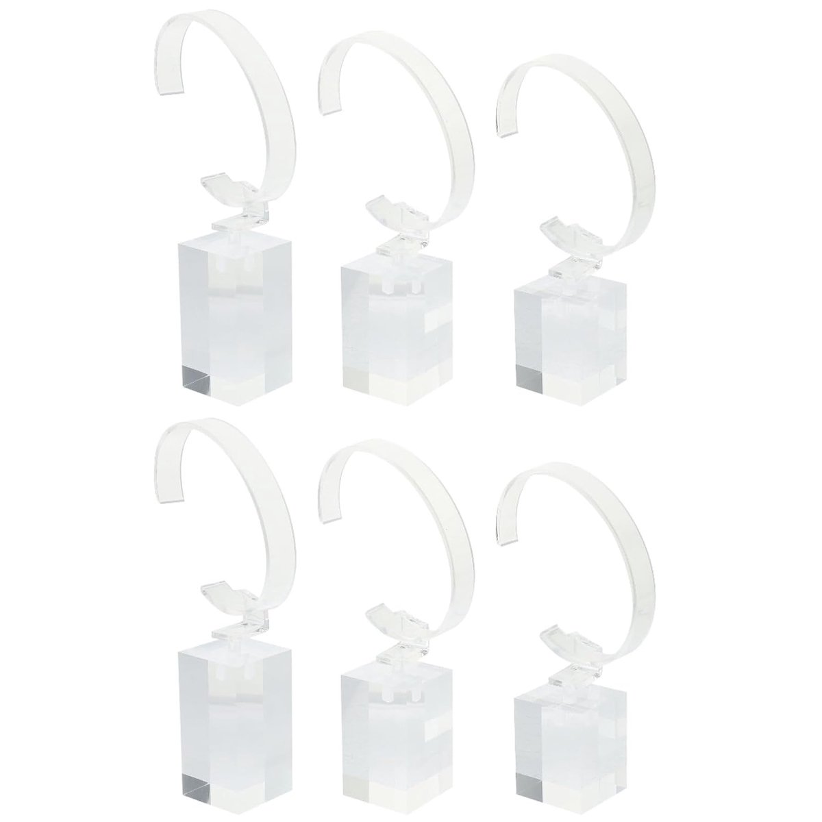 Horloge Opslag Houder - C-vormige Acryl Standaard - 6 stuks