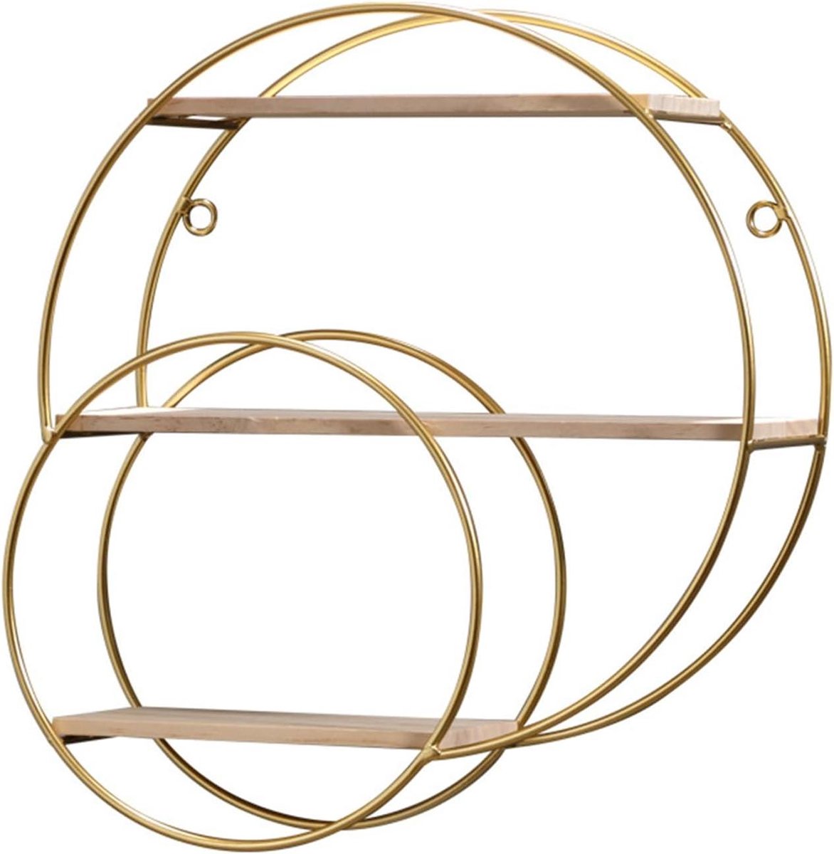 Allecto Plus Wandplank voor badkamer keuken kantoor │ Cirkelvormige handgemaakte wanddecoratie plank