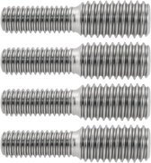 Boulon à filetage double M6-M8 30 mm en acier inoxydable 304 - Fixations pour meuble (M6xM8x30 mm).