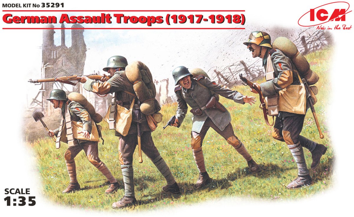 ICM Modelbouwpakket Militaire voertuigen - 35291 German Assault Troops (1917-1918) Plastic - 1:35 - Modelbouw