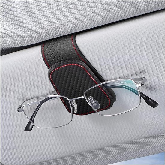 Zonnebrillenhouder voor auto, 2 stuks, magnetische lederen