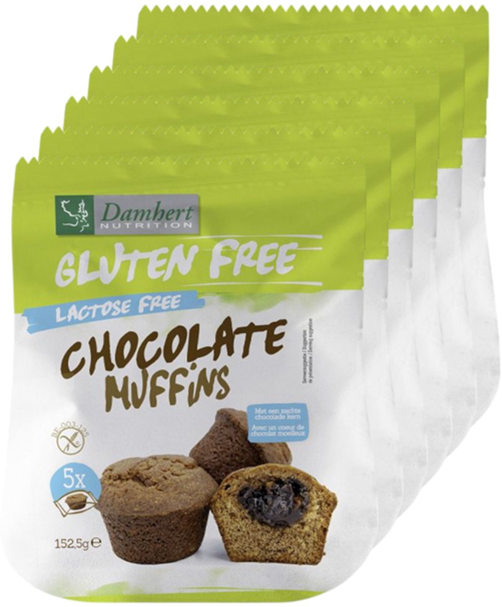 Damhert | Glutenvrij | Chocolade Muffins | 6 stuks | 6 x 152 g