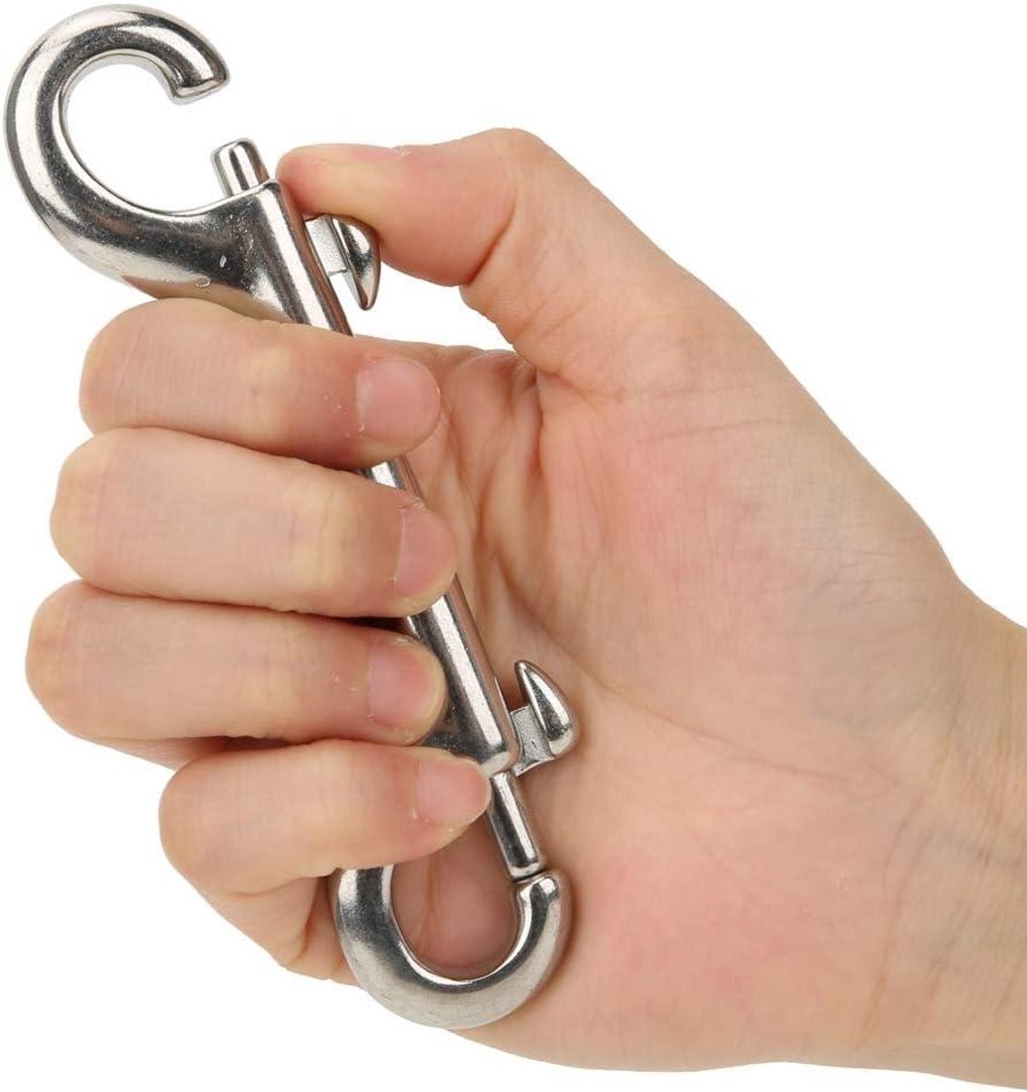 Allecto Plus - Dubbele karabijnhaak van 316 RVS voor Duiken en Bergbeklimmen - Marine Grade Kettingen - Boutsnapper en Trigger Chain - Klikhaak en Andere Accessoires - Hoogwaardige Duikclips