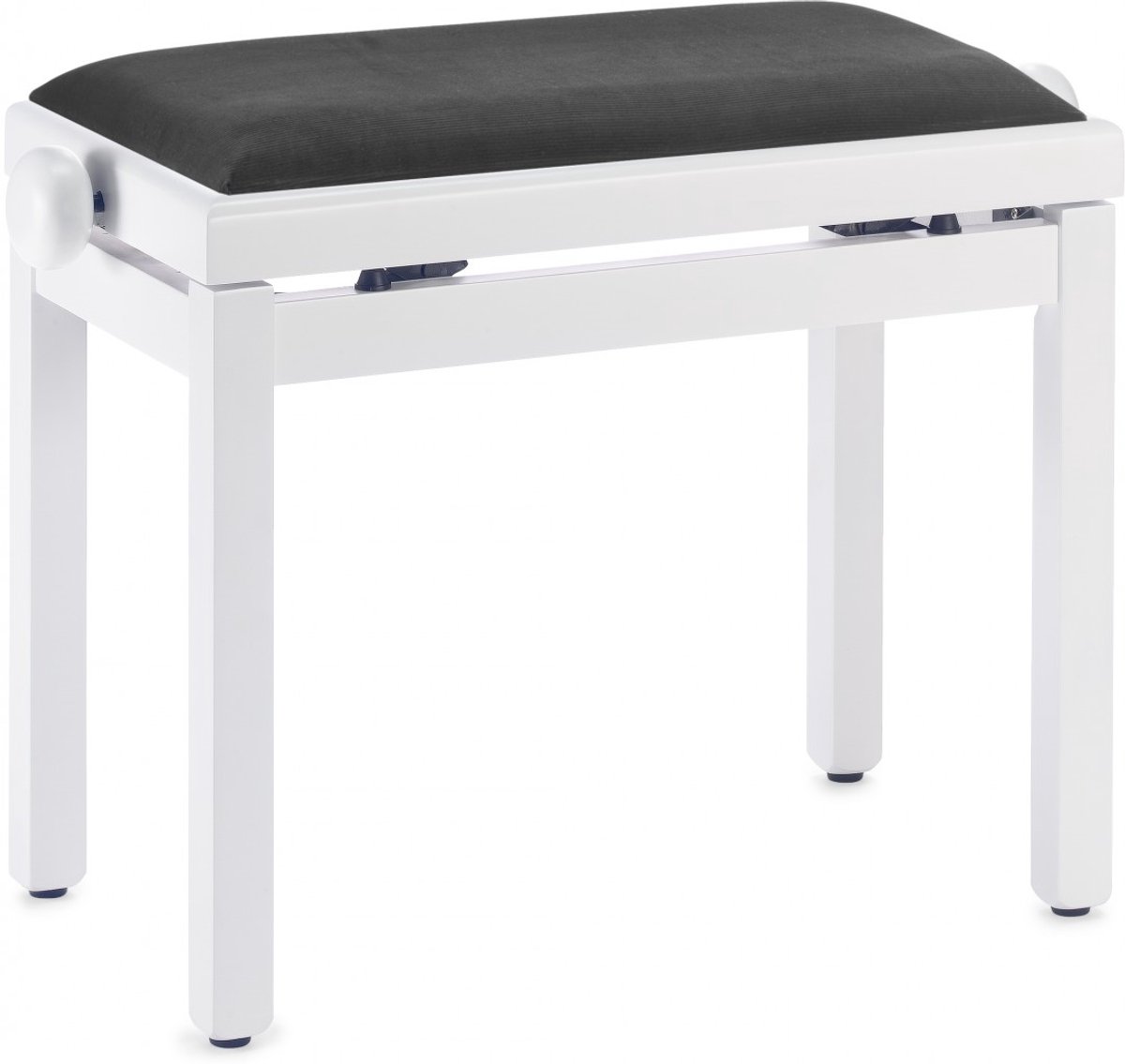 Stagg PB39 WHM VBK - Pianobank, wit mat, zwarte fluwelen zitting - wit