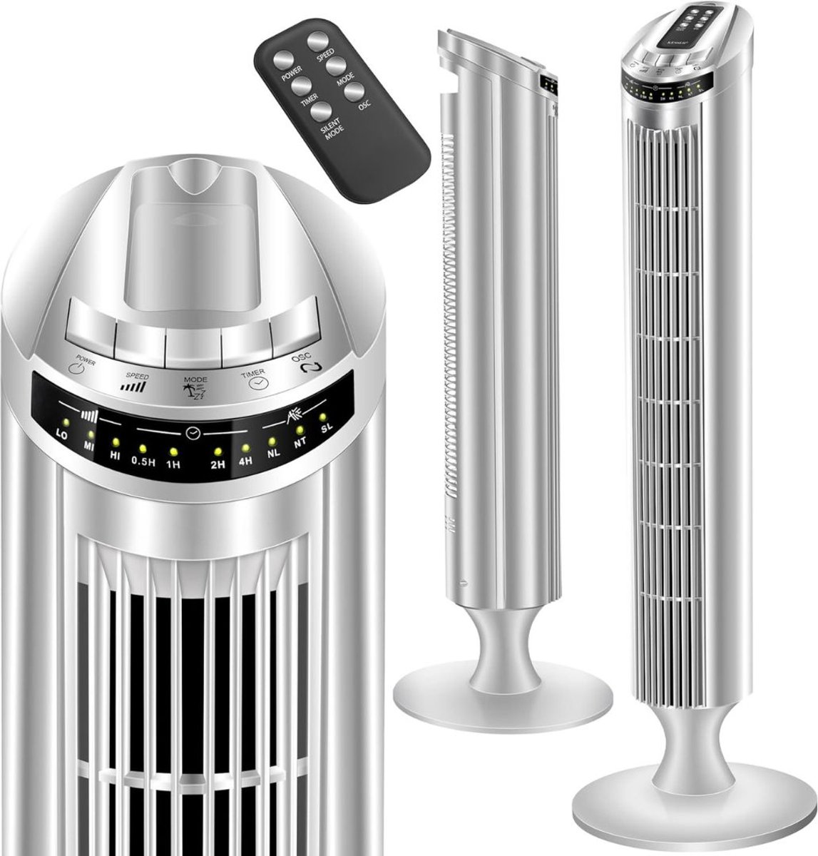 MKSS® Torenventilator Afstandsbediening - Mobiele Airco Staand - Aircooler