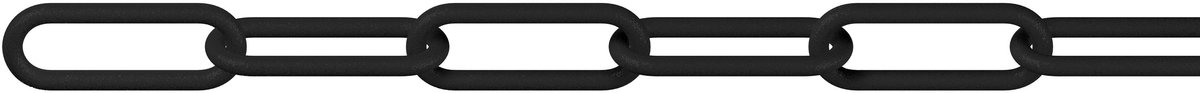 KS-afsluitketting 6 mm zwart, lang, rol D = 25 m
