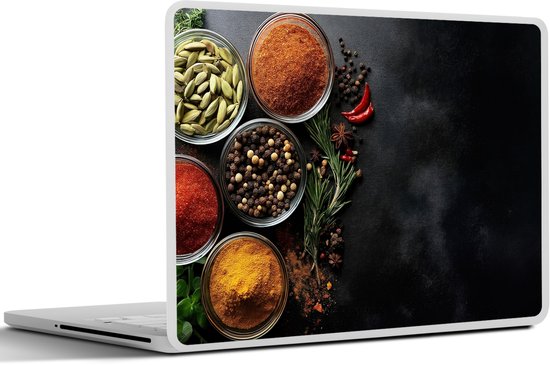 Laptop sticker - 17.3 inch - Glazen - Bakjes - Blaadjes - Kruiden - 40x30cm - Laptopstickers - Laptop skin - Cover