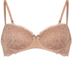 Hunkemöller Dames Lingerie Voorgevormde beugel bh Marine - Bruin - maat F75