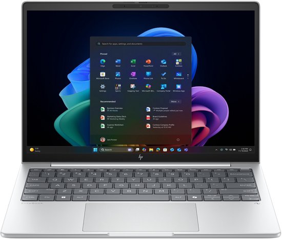 "HP EB8G1a13AI RA7P350 13 32GB/1T PC NL Copilot+ PC AMD Ryzen AI 7 Laptop 33,8 cm (13.3"") WUXGA LPDDR5x-SDRAM 1 TB SSD Wi-Fi 7 (802.11be) Windows 11 Pro" - HP - Hoofdafbeelding