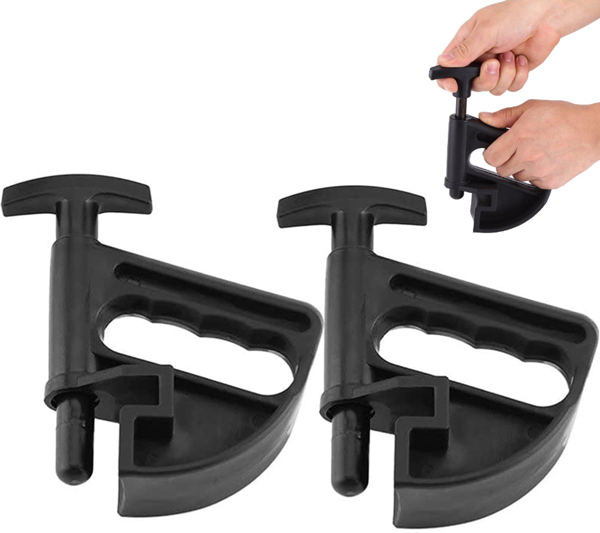 2 stuks bandenwisselaar - nylon kraalklem - drop center depressor - klemgereedschap - universele velgwrik - bandenwisselaar - wielwisselhulpmiddel - zware uitvoering