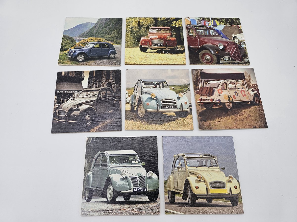 Onderzetters Citroen Eend - 8 stuks