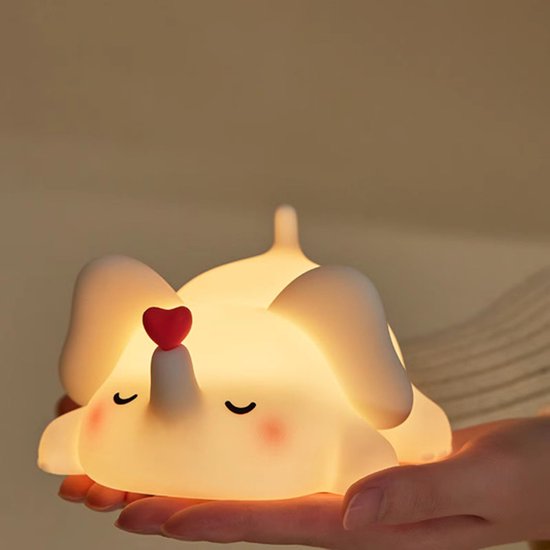 Nachtlampje Kind - LED Siliconen Nachtlamp - Draadloos & Oplaadbaar - Olifant van Loving Elephant Silicone Night Lamp — afbeelding 2