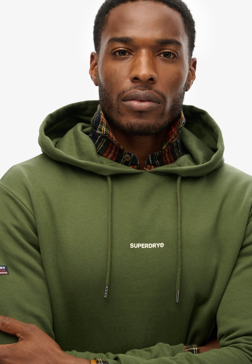 Superdry Effen hoodie Heren Hoodies Groen