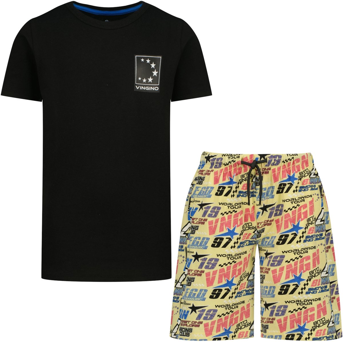 Vingino Wacer Jongens Pyjamaset - Deep Black