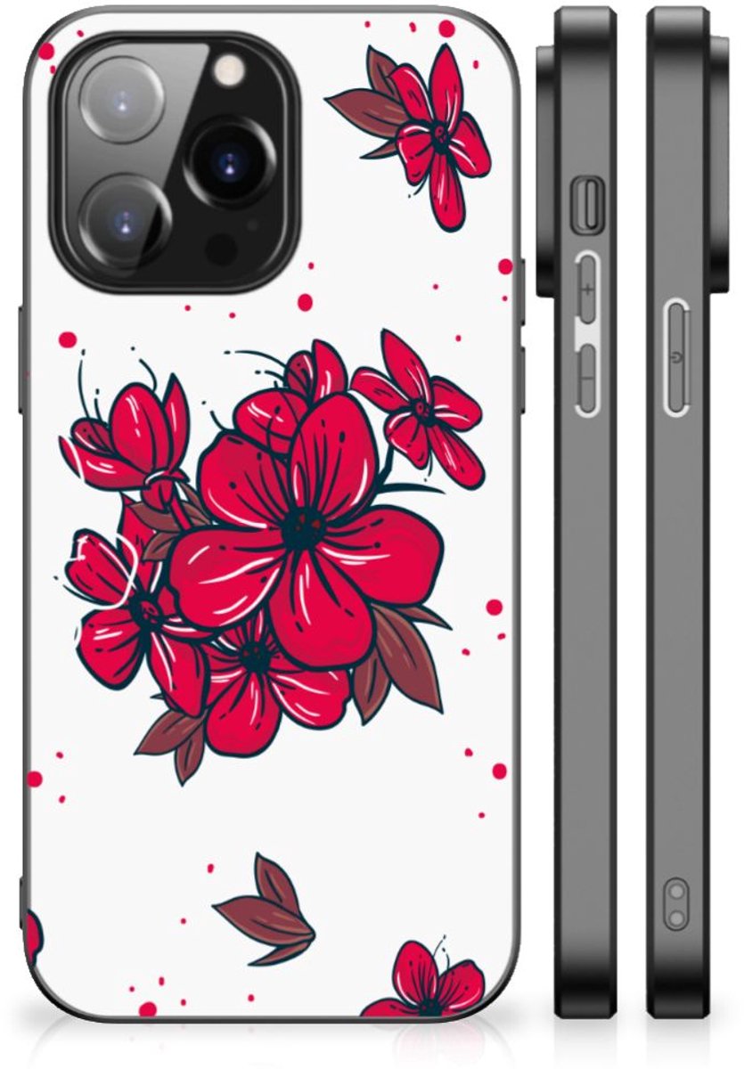 iPhone 14 Pro Max Bloemen Hoesje Blossom Red
