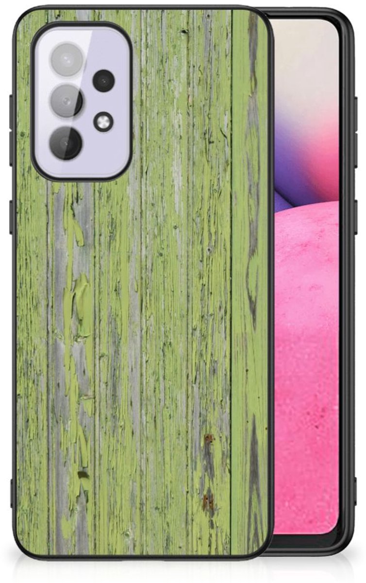 Samsung Galaxy A33 5G Houten Print Telefoonhoesje Green Wood