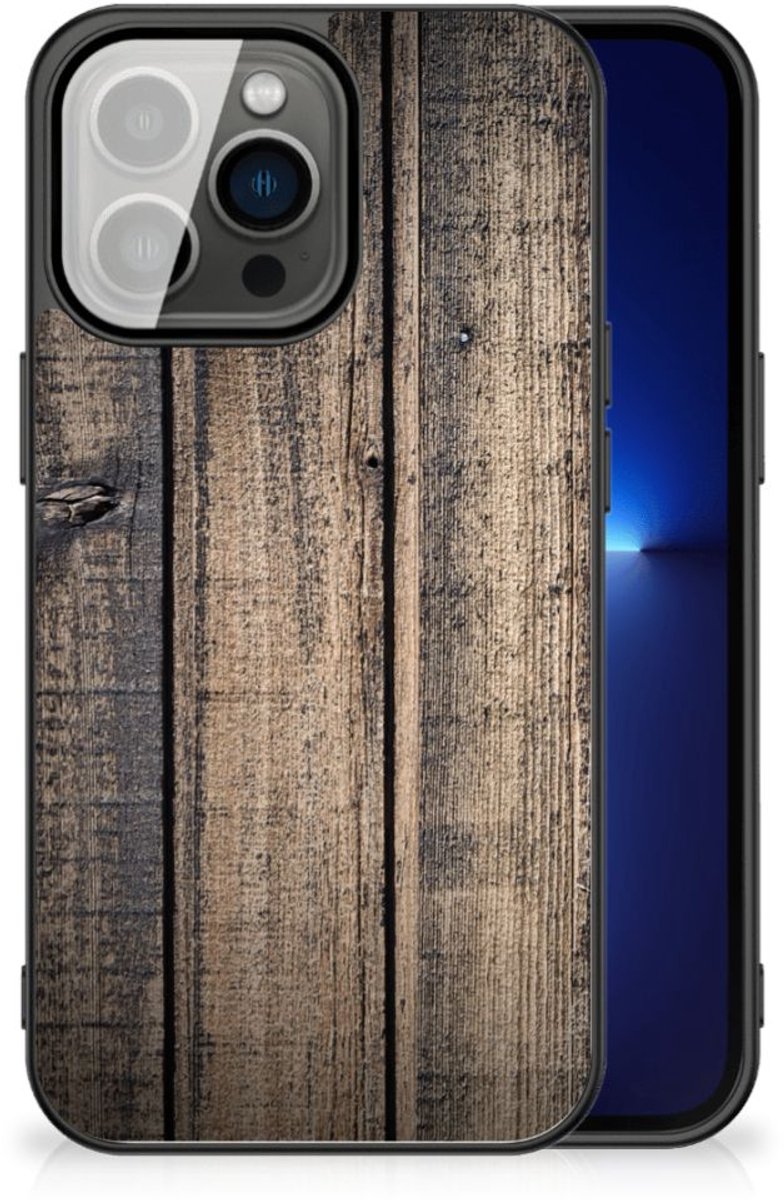 iPhone 13 Pro Houten Print Telefoonhoesje Steigerhout