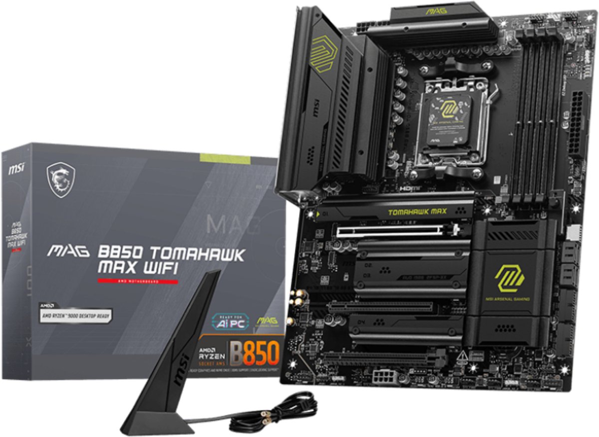 MSI MAG B850 TOMAHAWK MAX WIFI - Moederbord - AMD B850 - ATX - Socket AM5 - DDR5