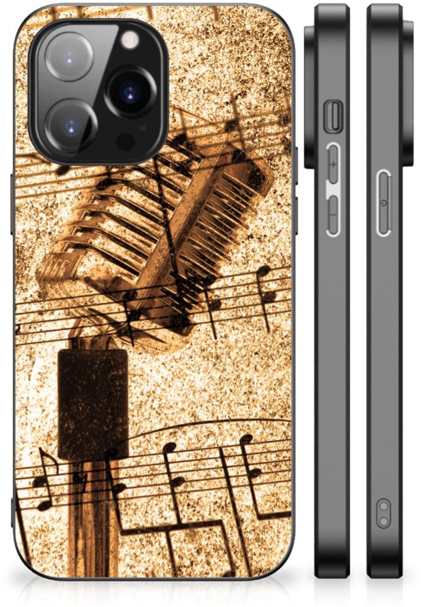 iPhone 14 Pro Max Silicone Back Case Bladmuziek