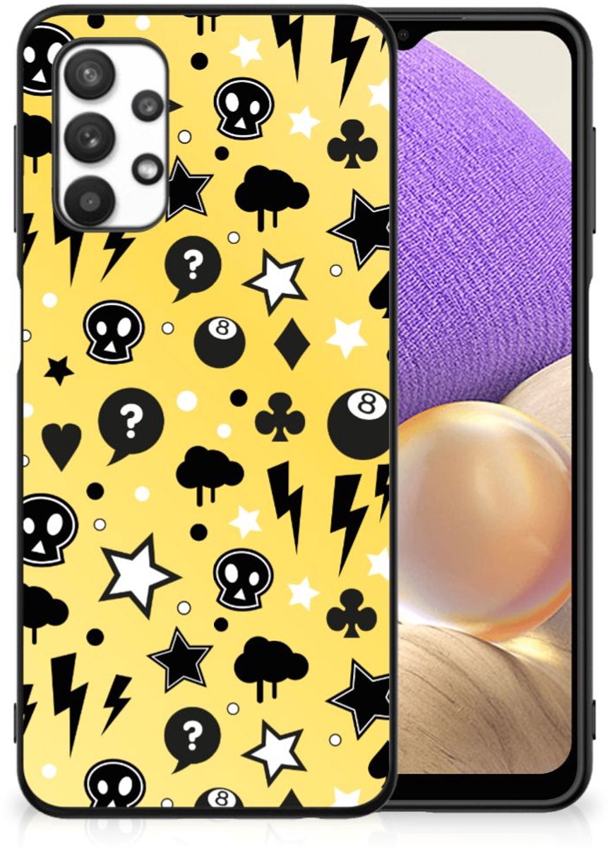 Telefoonhoesje Samsung Galaxy A32 5G Punk Geel