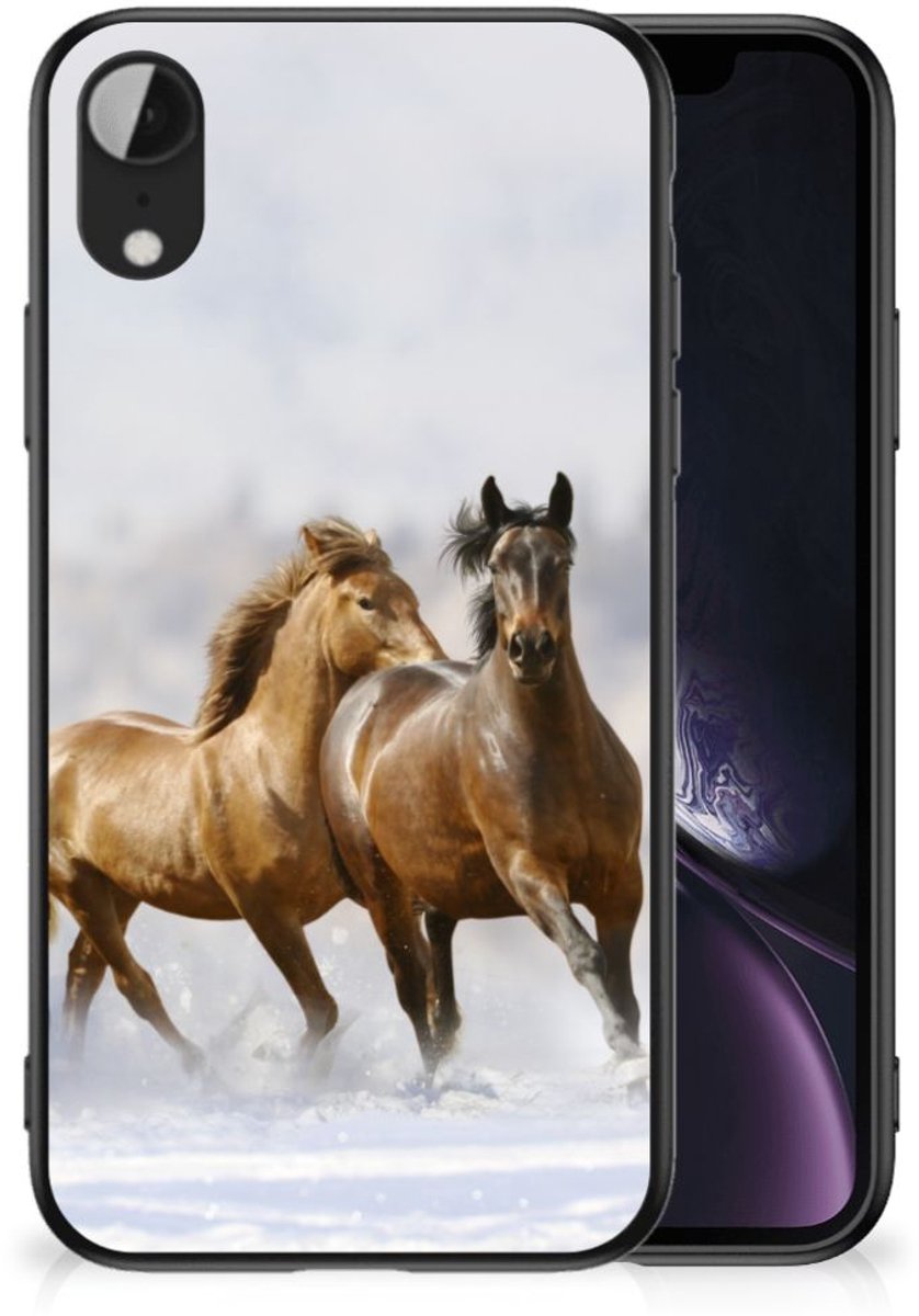 Apple iPhone XR Dierenprint Telefoonhoesje Paarden
