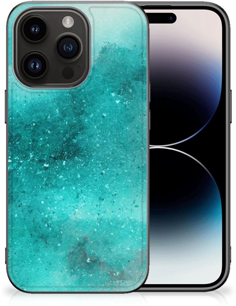 Kleurrijke Telefoonhoesje iPhone 15 Pro Painting Blue