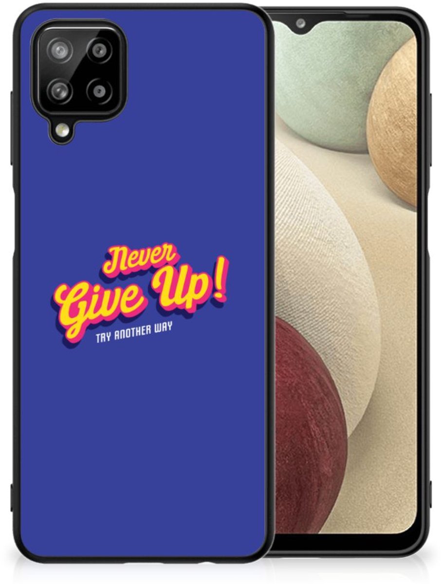Samsung Galaxy A12 Telefoon Hoesje met tekst Never Give Up