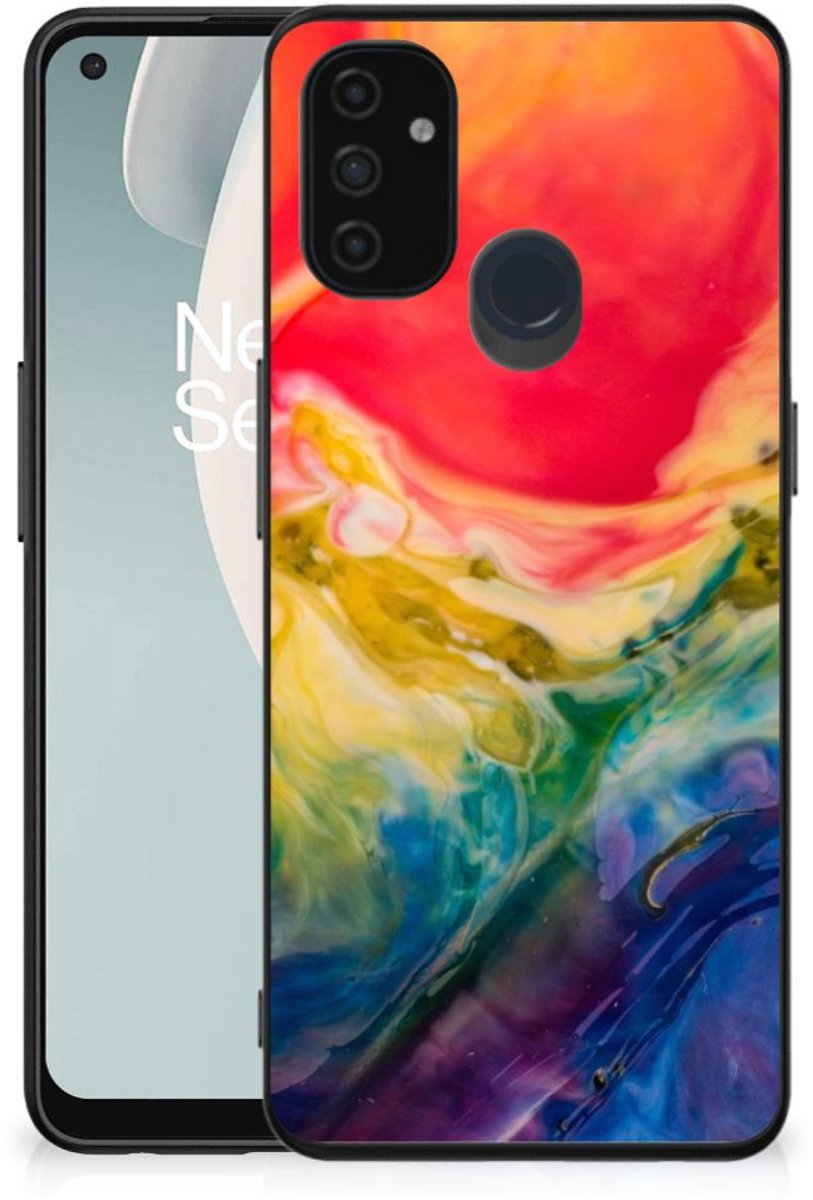 Kleurrijke Telefoonhoesje OnePlus Nord N100 Watercolor Dark