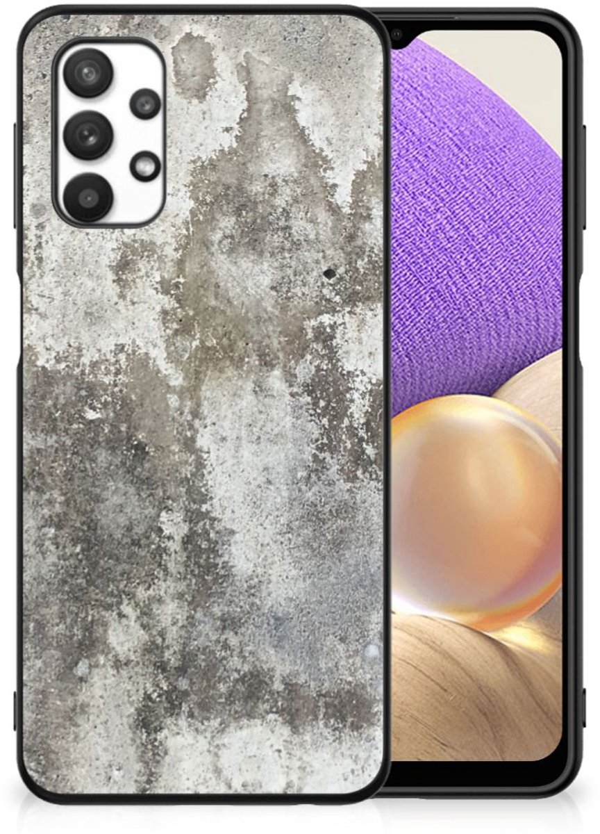 Samsung Galaxy A32 5G Marmeren Print Telefoonhoesje Beton Print