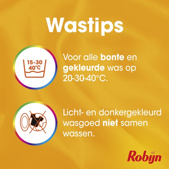 Robijn - Wasmiddel - 3-in-1 Wascapsules - Color - 4 x 15 stuks - 60 Wasbeurten - Voordeelverpakking