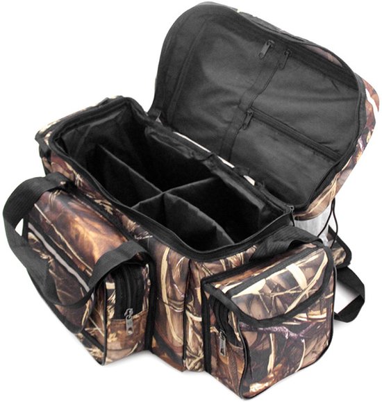 Sac à bandoulière imperméable Vista Bag – Sac de pêche grande capacité avec plusieurs poches – Sac de pêche Plein air Oxford – Sac à main ou bandoulière pour la Pêche, le Camping, la chasse – 50 x 30 x 25 cm