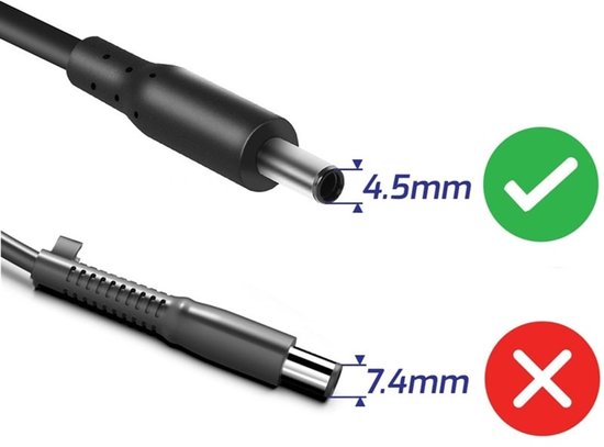 Adaptateur pour ordinateur portable pour Dell 65W 19,5 V 3.34A Smart PIN 4.5x3.0mm