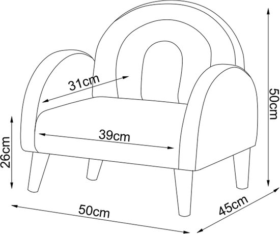 Kinderfauteuil Sorreindi 50x50x45 cm roze [en.casa] van Merkloos — afbeelding 4