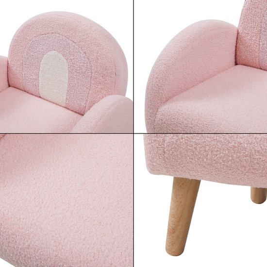 Kinderfauteuil Sorreindi 50x50x45 cm roze [en.casa] van Merkloos — afbeelding 3