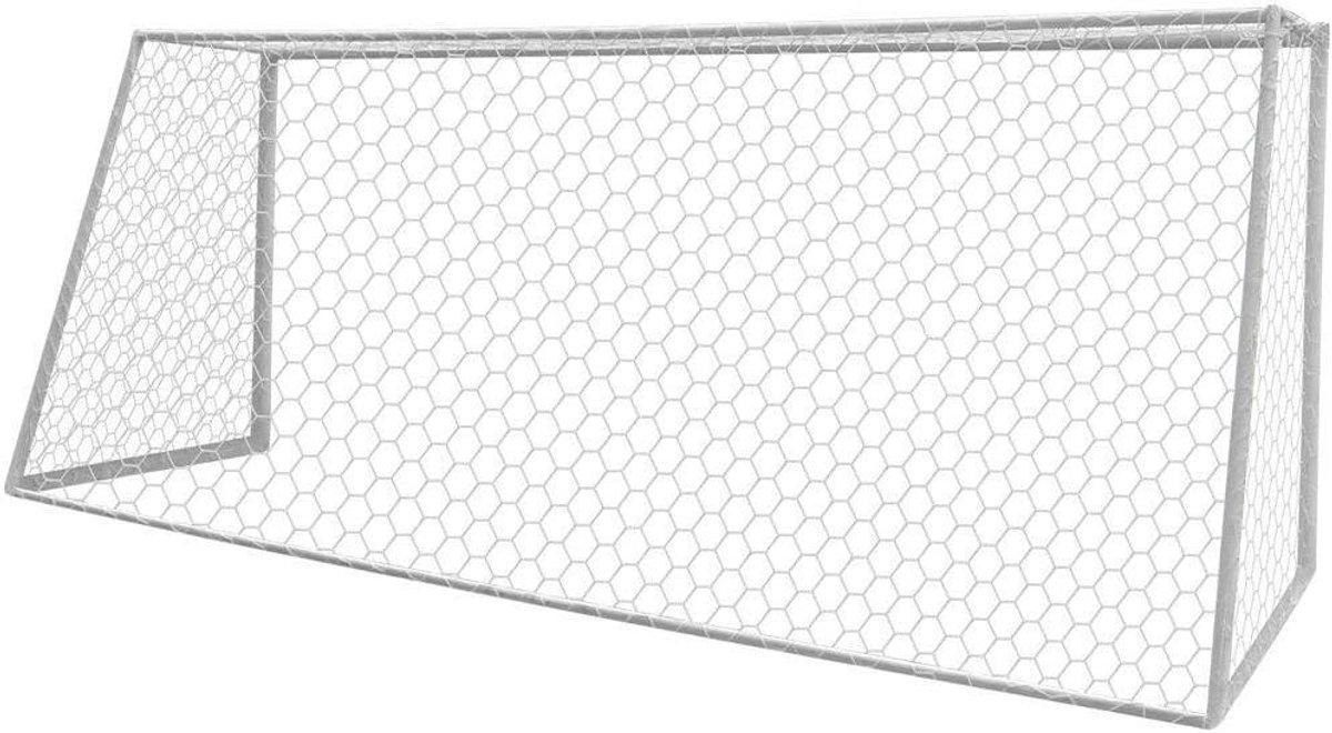 Polyester Voetbaldoel Net 7.32m x 2.44m - 3m x 2m - 4 mm Touw Zeshoekig Net - Set-up-net & Vervangend Net - Eenvoudig op te Vouwen - Sporttrainingsspellen - Duurzaam Materiaal