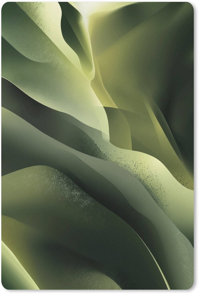 Muismat 18x27 cm - Mousepad Gaming - Golven - Abstract - Heuvels - Groen - Muismatten