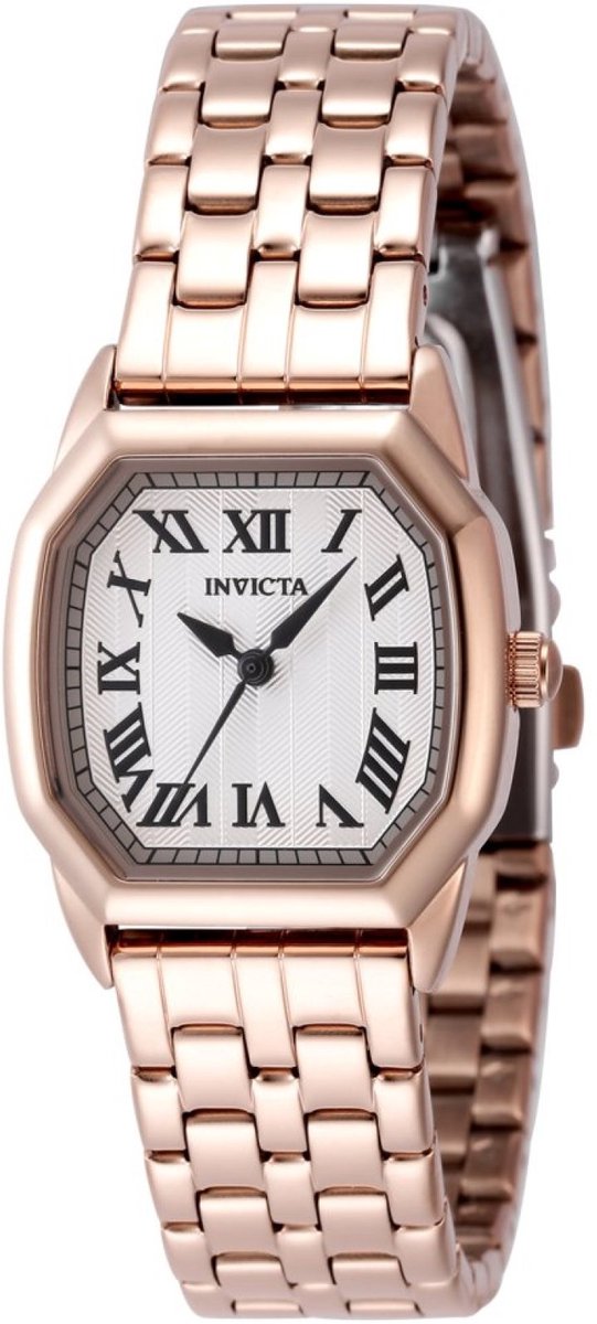 Invicta Wildflower 48960 Dames Horloge - Waterdicht - Analoog - Quartz Uurwerk - Roestvrij Staal met zilveren Wijzerplaat - 27mm