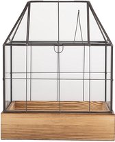 Clayre & Eef Decoratie Kweekkastje 26x17x32 cm Transparant Glas