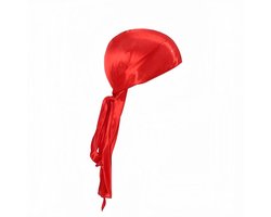 Lange Staart Durag Piraten Haar Kap met Zijden Bandana en Satijnen Hoofddoek | Geschikt voor Mannen en Vrouwen | Wave Hoofdbanden voor Slaap | Brede Hoofddoeken voor Hip-hop en Dagelijkse Decoratie.