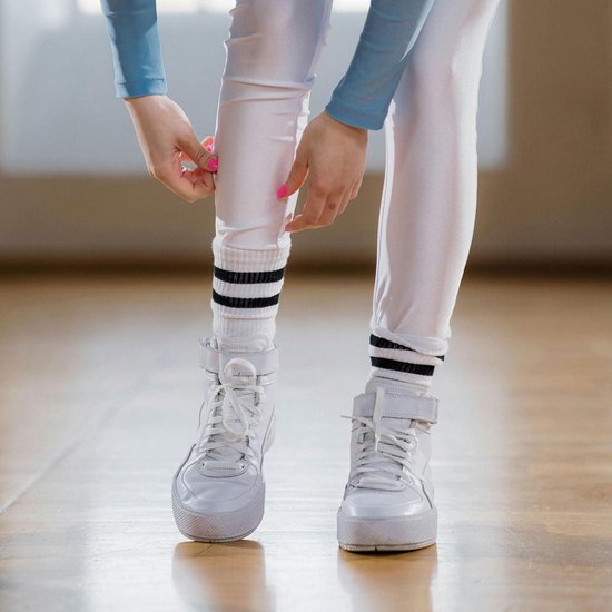 Allecto Plus - Pilates Sokken voor Dames - Antislip Yoga Sokken - Grijs - 4 paar - Multikleur - Pilates Grip Sokken - Barre sokken - Lang model. van Allecto Plus — afbeelding 2