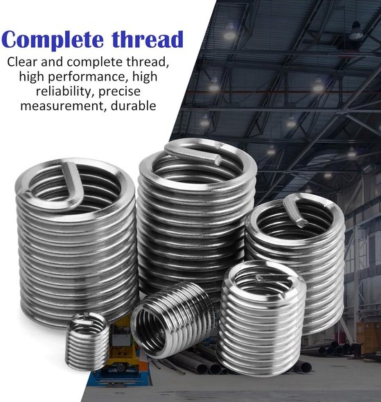 M10 X 1.5 Helicoil schroefdraadinzetstuk 304 roestvrijstalen draadreparatiedraadinzetstuk(M10x1.5x2.5D-30pcs