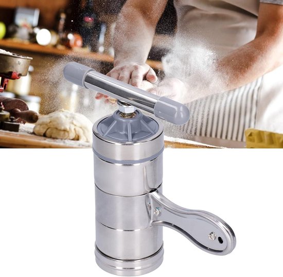 Multifunctional Manual Noodle Press Machine with 5 Noodle Moulds for Fettuccine and Spaghetti — afbeelding 4