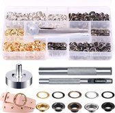 Intersteel set achterdeurbeslag rond deurklink Luzern met massieve rozetten rvs getrommeld | Online Deurbeslagshop