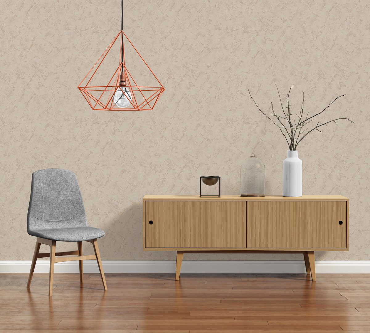 Patroon behang Behang slaapkamer Papiertapete Beige / Creme 930217 | Koop nu voordeling behang