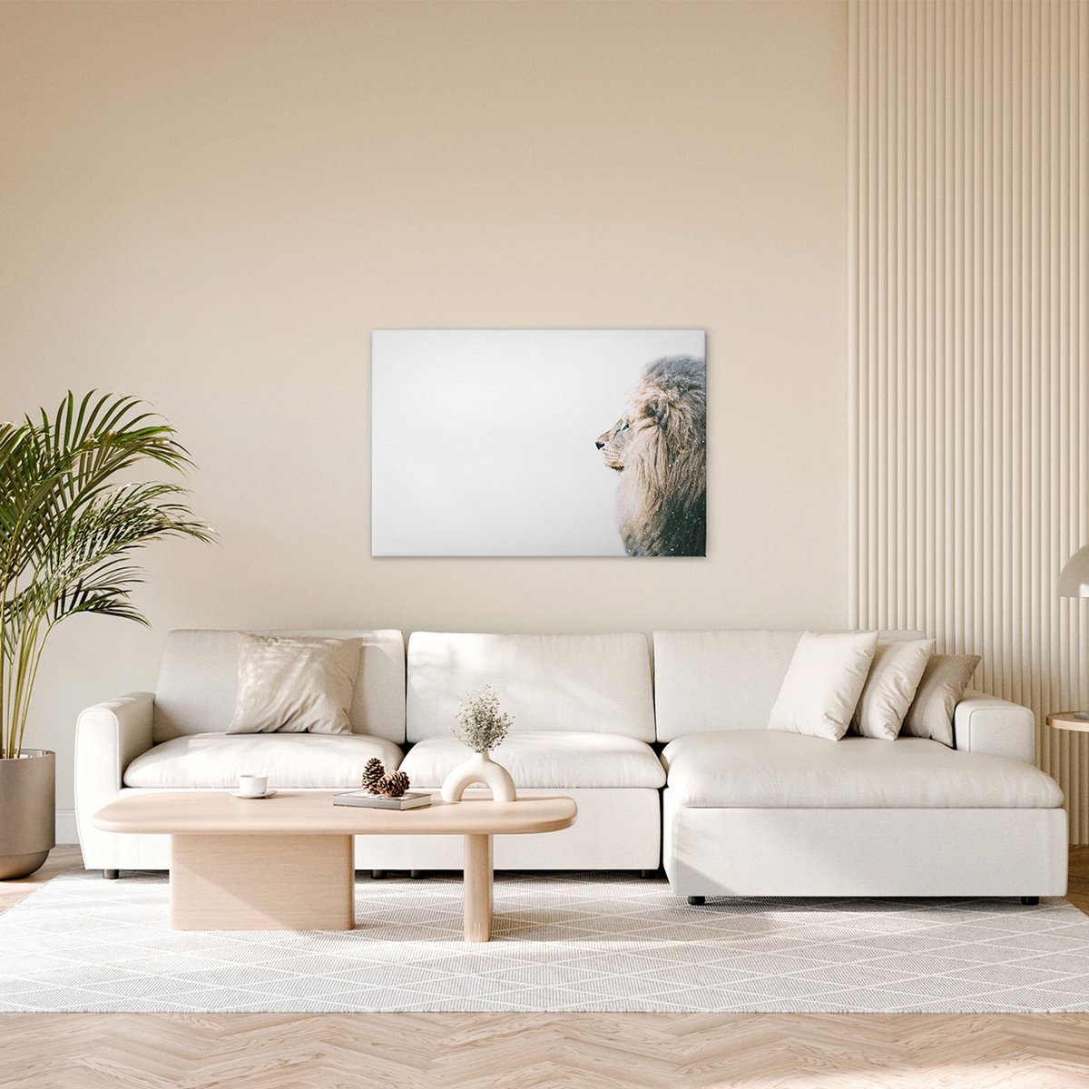 Canvas Lion In Snow | DD132188