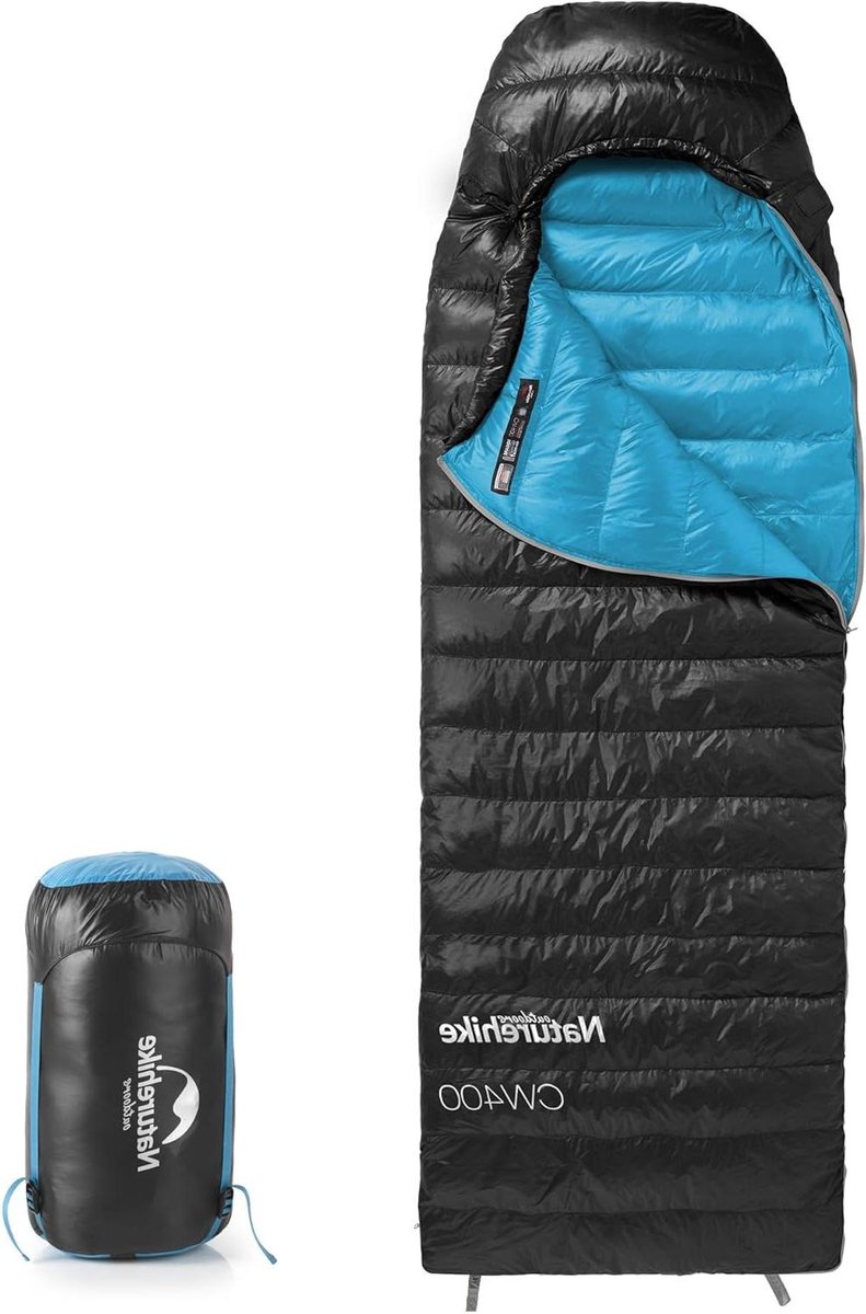 Ultralichte draagbare compacte donsslaapzak 4 seizoenen voor volwassenen en kinderen outdoor camping wandelen reizen met compressiezak 650FP